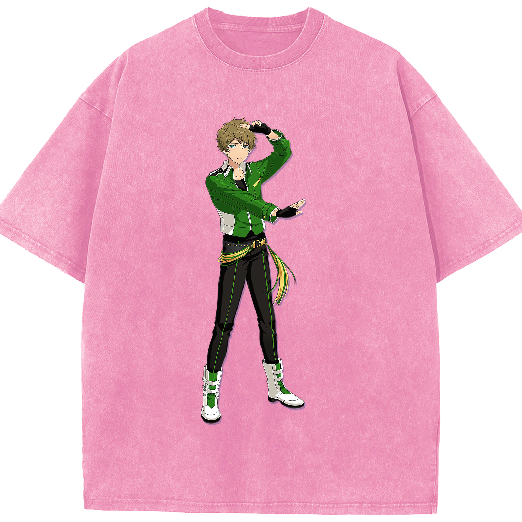 （画像用） あんさんぶるスターズ! Ensemble Stars 綿100% ヴィンテージ風 半袖Tシャツ（フロントプリント）